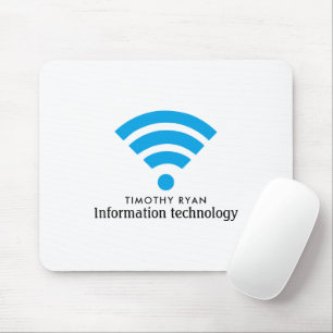 Blå Wi-Fi-Logotyp, informationsteknik, dator Musmatta