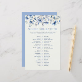 Blå Wildblommor skulle hon hellre visa babykläder.