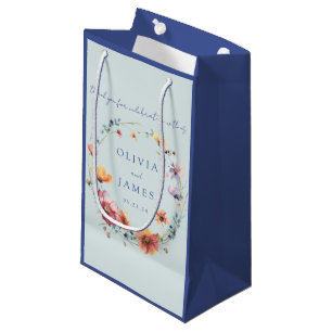 Blå Wildbloms Blommigt WandeWedding Favor