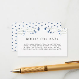 Blå Wildblomsterbabyskor Bokar för Baby Tilläggskort