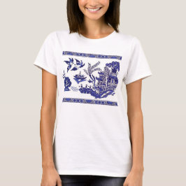 Blå Willow-China Design T Shirt