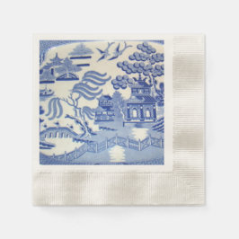 Blå Willow Cocktail Napkins gör dig stolt Pappersservett