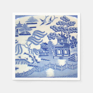 Blå Willow Cocktail Napkins gör dig stolt Pappersservett