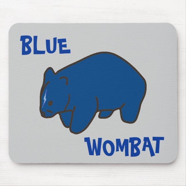 Blå Wombat Musmatta (Framsidan)