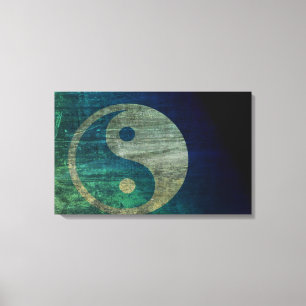 Blå Yin Yang Canvas