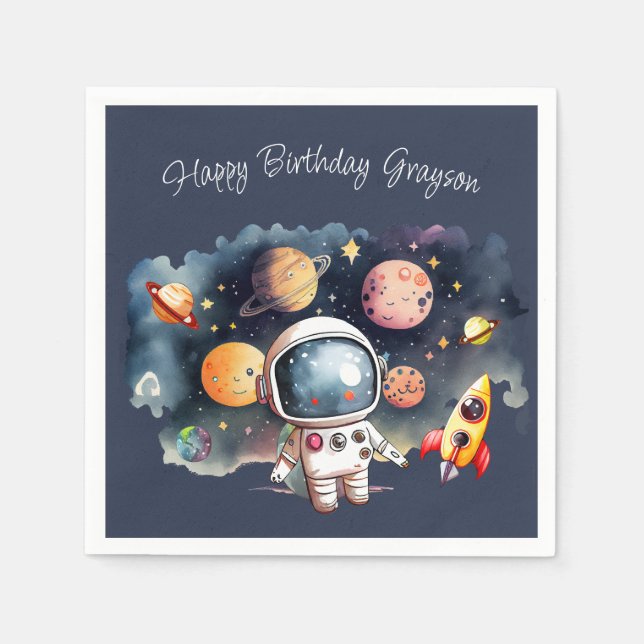 Blå ytterplan pappersservett (Framsidan)