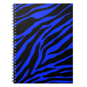 blå zebra anteckningsbok