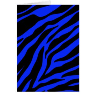 blå zebra hälsningskort