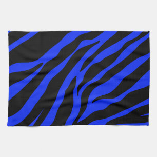 blå zebra kökshandduk