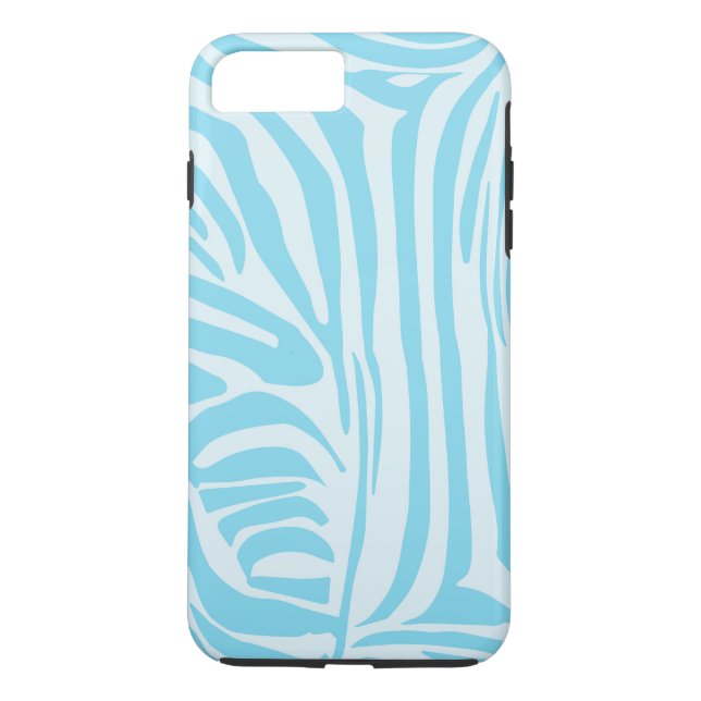 Blå Zebra mönstrad Case-Mate iPhone Skal (Baksida)
