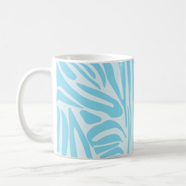 Blå Zebra mönstrad Kaffemugg (Vänster)
