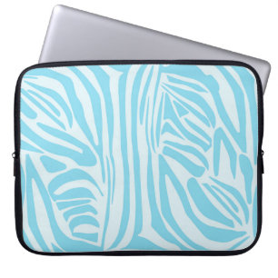 Blå Zebra mönstrad Laptop Fodral