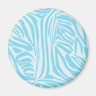 Blå Zebra mönstrad Magnet