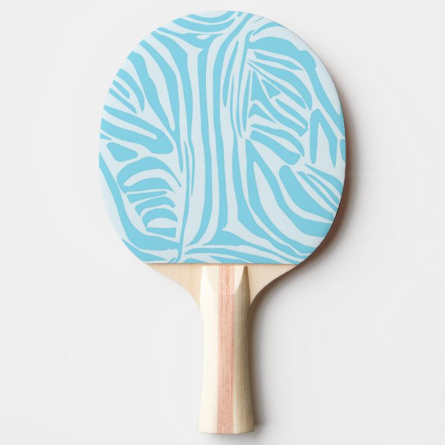Blå Zebra mönstrad Pingisracket (Framsidan)