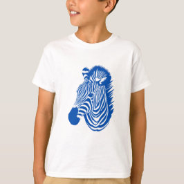 Blå Zebra T Shirt