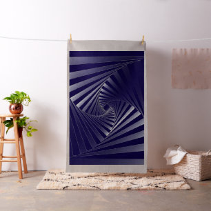 blå zebrageometri tyg