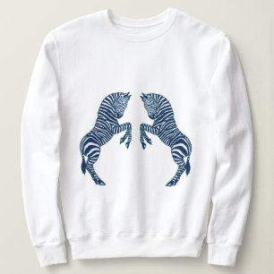 Blå zebror t shirt