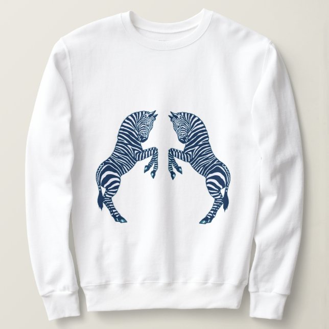 Blå zebror t shirt (Design framsida)