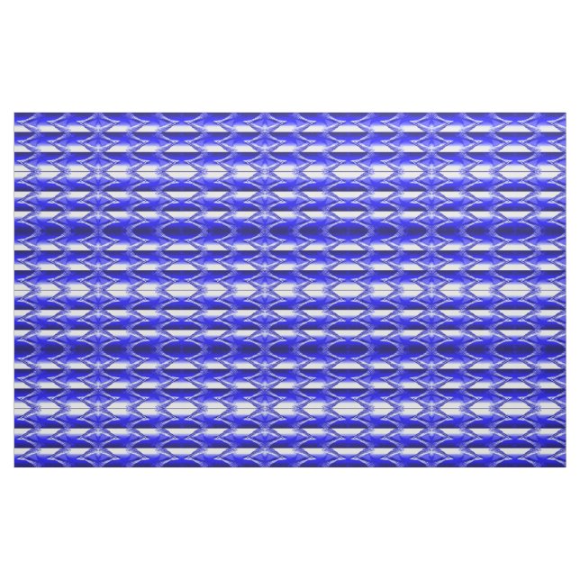 Blå zigzag tyg (Fat Quarter)