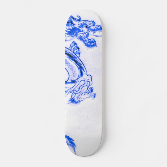 Blå Zircon-drake del 2 Mini Skateboard Bräda 18,7 Cm (Framsida)
