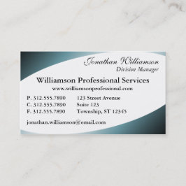 Blåa Affärskort för böjda hörn Visitkort