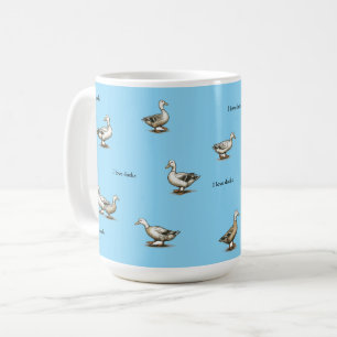 Blåa Ankor Älskar Jag Kaffemugg