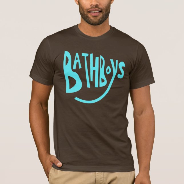 Blåa badpojkar tee shirt (Framsida)