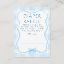 Blåa band babysängs lotteri Baby Shower Biljetter Tilläggskort