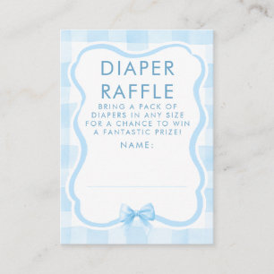 Blåa band babysängs lotteri Baby Shower Biljetter Tilläggskort