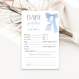 Blåa band förutsägelser och råd Baby Shower-spel
