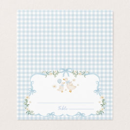 Blåa band silly goose pojke baby shower platskort kort