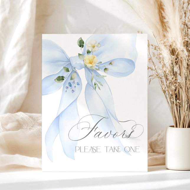 Blåa band vattenfärg Förmån baby shower Poster (Skapare uppladdad)