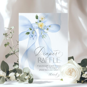 Blåa bandet blommig babyshower poster
