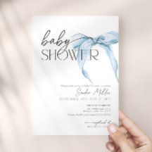 Blåa bandet Dammet Coquette Baby Shower