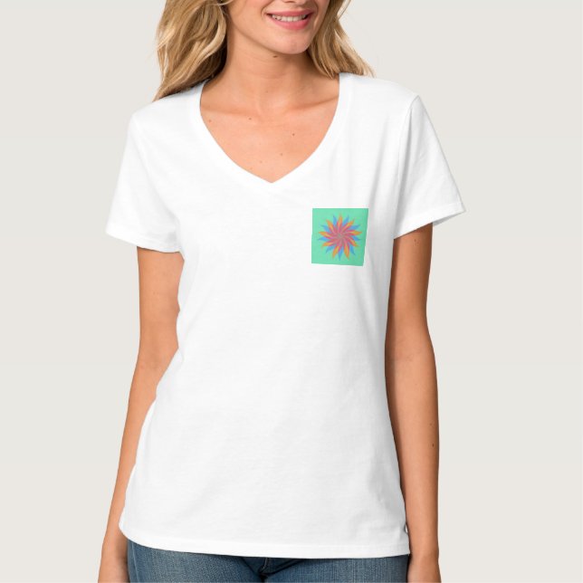 Blåa blad t shirt (Framsida)