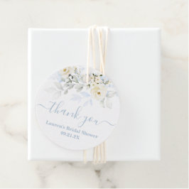 Blåa Blommiga Favoritetiketiker Gåvor Etiketter