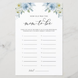 Blåa Blommigtar Hur gammalt var det Mamma till att