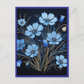 BLÅA BLOMMOR #1 VYKORT