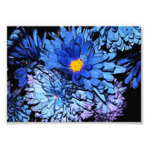 Blåa blommor 7x5 fototryck