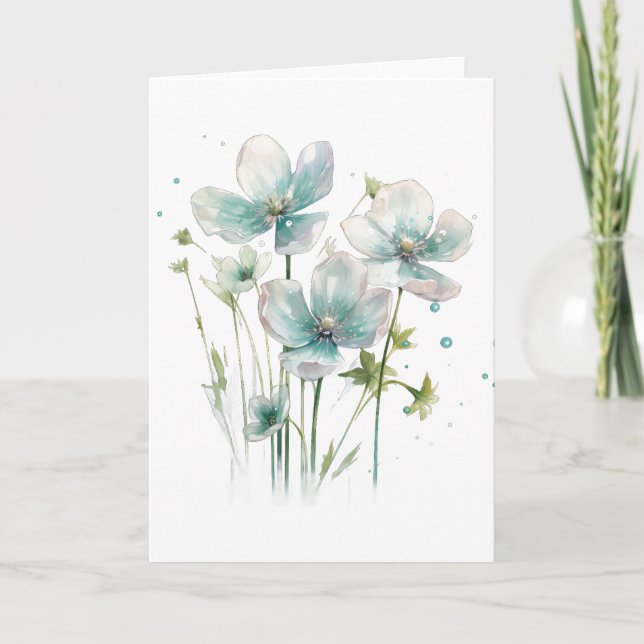 Blåa blommor BLANKgruppen Kort (Framsida)