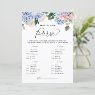 Blåa blommor Blommigt - vad finns i ditt Purse Gam Inbjudningar