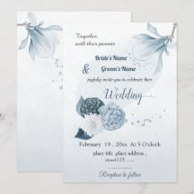 blåa blommor botaniska bröllop