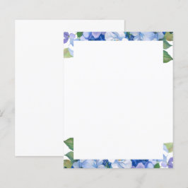 Blåa blommor brevpapper
