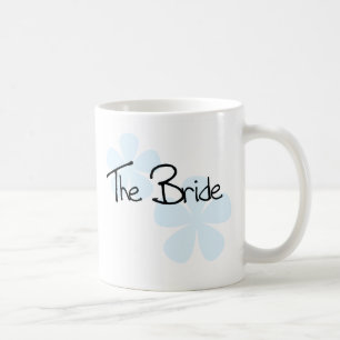 Blåa blommor bruden kaffemugg