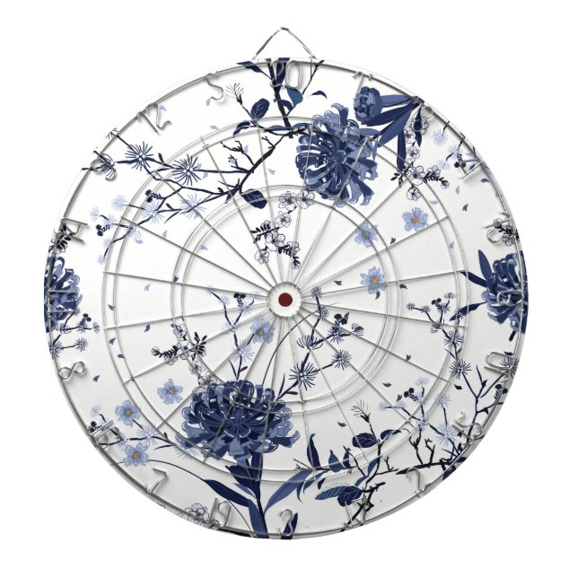 Blåa blommor darttavla (Framsidan)