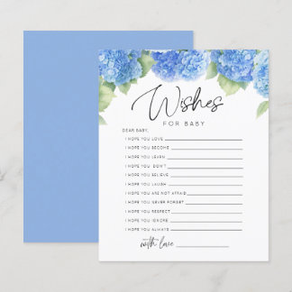 Blåa blommor Det är Önskemål Baby Shower Games
