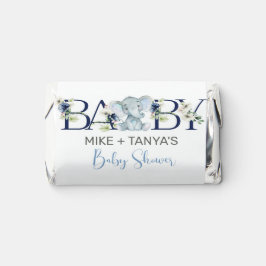 Blåa blommor & elefant mini hershey-påfyllare.