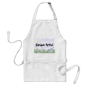Blåa blommor Fält Garden Apron (Personalize) Förkläde