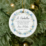 Blåa blommor Godmor Christening Baptism Julgransprydnad Keramik<br><div class="desc">Blåa blommor Godmor Christening Baptism Ceramic Ornament. Matchande objekt är tillgängliga.</div>