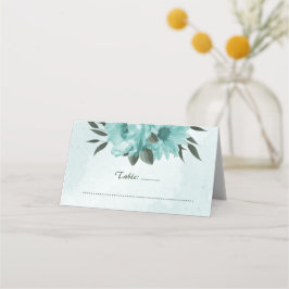 blåa blommor greenery botanical bröllop placeringskort